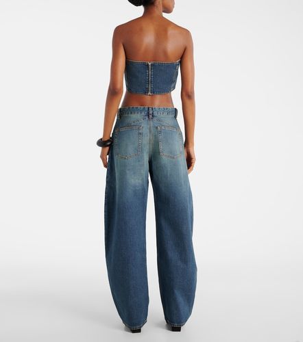 Alaïa Crop top de denim - Alaia - Modalova