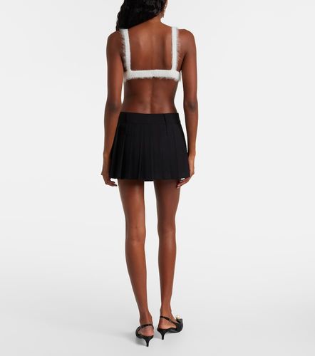 Mohair and wool-blend bra top - Alessandra Rich - Modalova