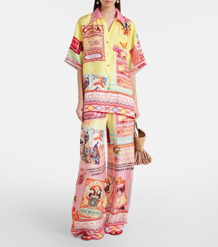 Camicia bowling Collage Kingdom in seta - Camilla - Modalova