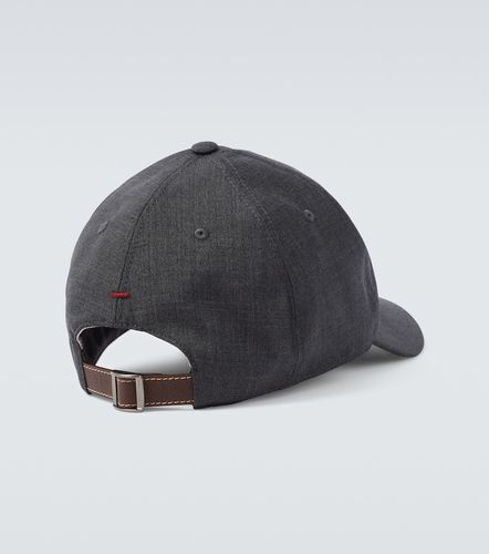 Gorra de lana virgen con logo - Brunello Cucinelli - Modalova