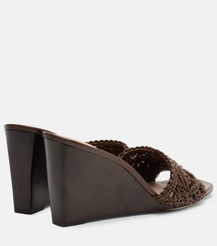 Ellen macrame leather wedge mules - Veronica Beard - Modalova