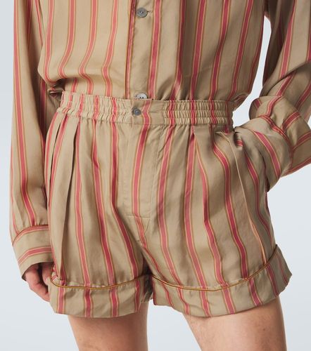 Shorts de sarga a rayas - Saint Laurent - Modalova