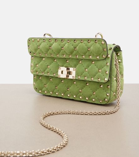 Rockstud Spike Small suede top-handle bag - Valentino Garavani - Modalova