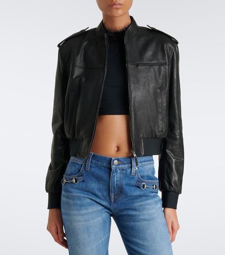 Cropped-Top aus Jersey mit Federn - Gucci - Modalova