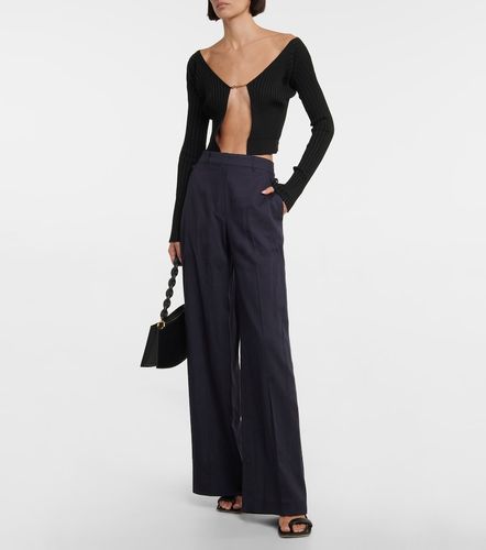 Cárdigan La Maille Pralù Longue con logo - Jacquemus - Modalova