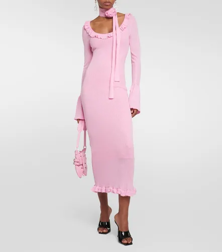 Blumarine Ruffled wool midi dress - Blumarine - Modalova