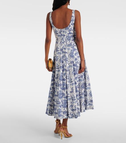 Vestido midi Wells de popelín de algodón - Staud - Modalova