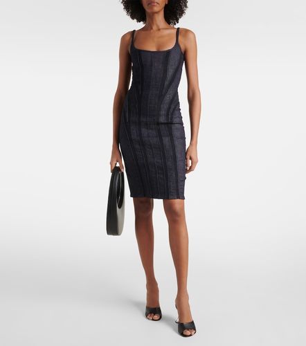 Mugler Abito bustier in denim - Mugler - Modalova