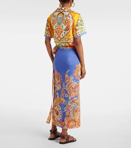Falda envolvente de algodón y seda estampada - Etro - Modalova
