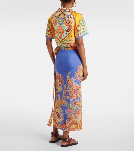 Printed cotton and silk wrap skirt - Etro - Modalova