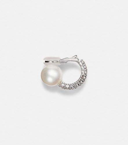 Ear cuff Pearlescent de oro blanco de 18 ct con diamantes y perla - Yeprem - Modalova
