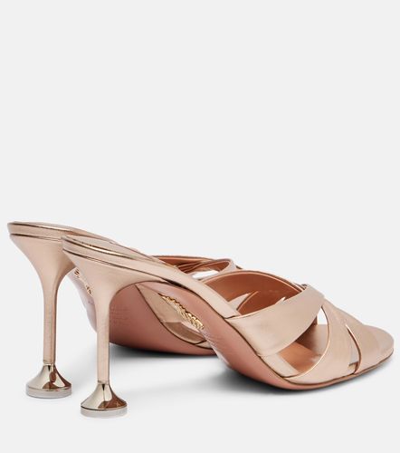 Kiss Me Quick metallic leather mules - Aquazzura - Modalova