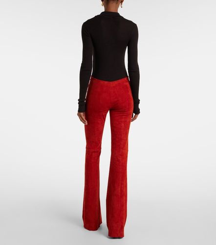 Gege high-rise suede flared pants - Stouls - Modalova
