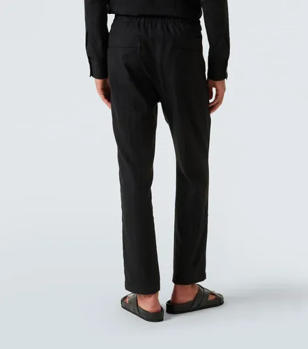Pantalones rectos de algodón y seda a rayas - Tom Ford - Modalova