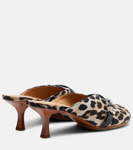 Ganni Sue printed denim mules - Ganni - Modalova
