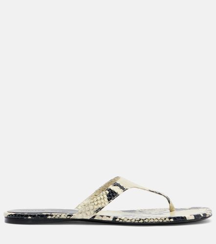 Archer snake-effect leather thong sandals - Khaite - Modalova