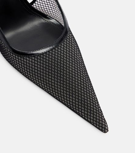 Leather-trimmed mesh slingback pumps - Victoria Beckham - Modalova