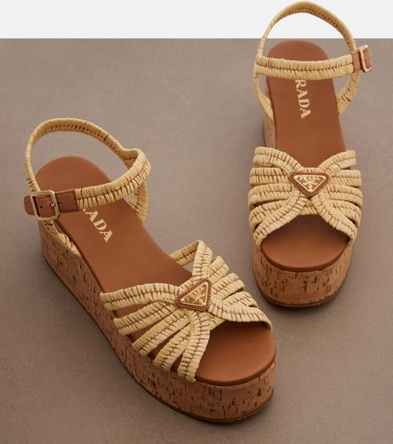 Prada Crochet wedge sandals - Prada - Modalova