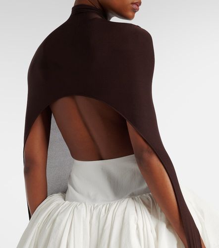 Open-back silk-blend turtleneck top - Alaia - Modalova
