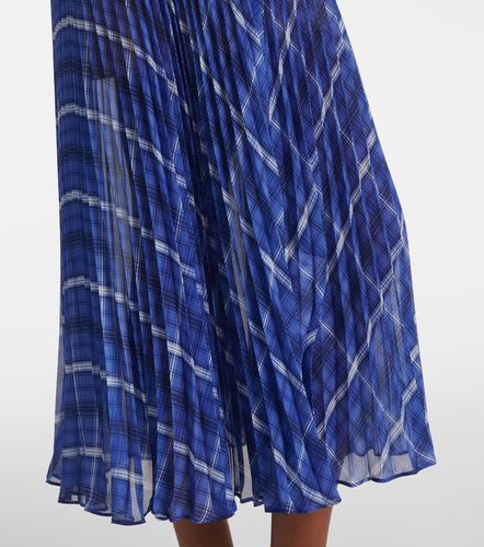 Belted checked chiffon midi dress - Self-Portrait - Modalova