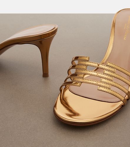 Metallic leather mules - Gianvito Rossi - Modalova