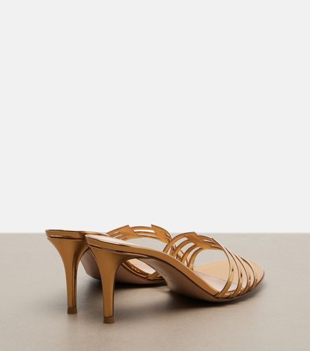 Metallic leather mules - Gianvito Rossi - Modalova