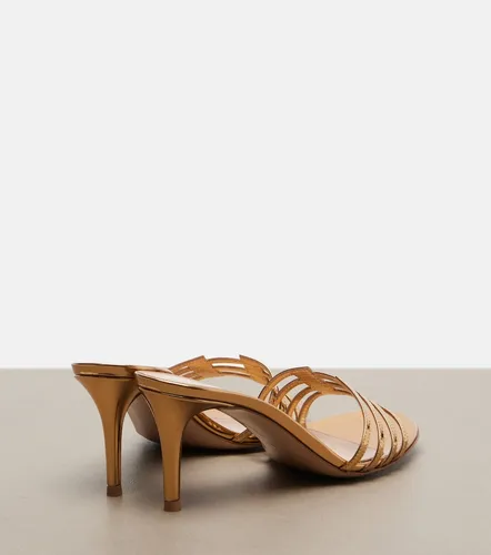 Pantoletten aus Metallic-Leder - Gianvito Rossi - Modalova