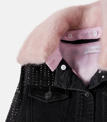 Chaqueta de denim adornada - Monnalisa - Modalova