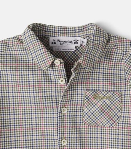 Bebé - Camisa Malo de algodón a cuadros - Bonpoint - Modalova