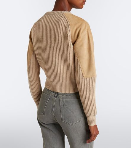Pullover in lana e cashmere con pelle - Max Mara - Modalova
