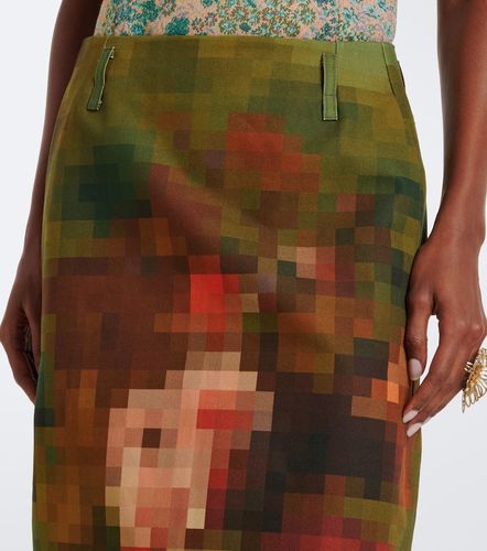 Printed cotton canvas midi skirt - Dries Van Noten - Modalova