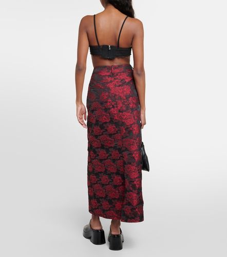Gonna lunga in jacquard floreale - Ganni - Modalova