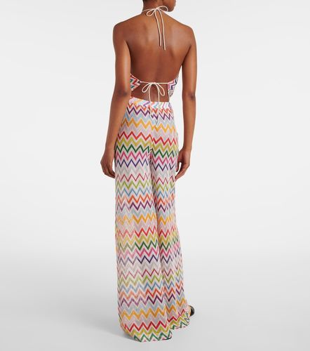 Zigzag knitted open-back halterneck top - Missoni - Modalova
