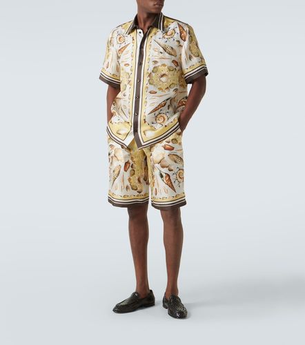 Printed silk twill shorts - Dolce&Gabbana - Modalova