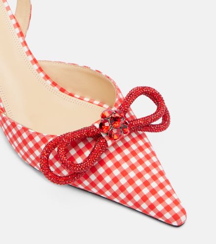 Pumps slingback Double Bow a quadretti - Mach & Mach - Modalova