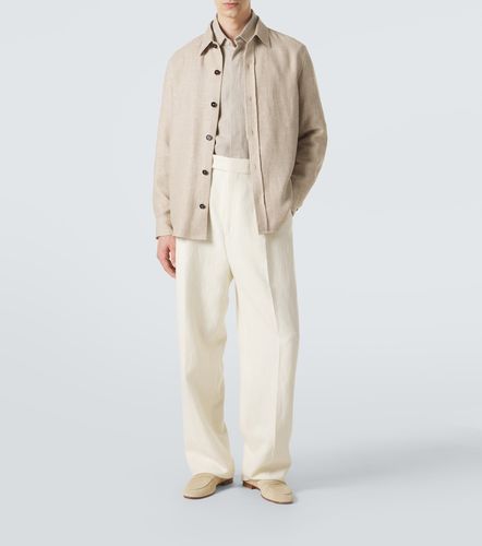 Giacca camicia in cashmere, lino e seta - Zegna - Modalova