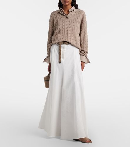 Gonna lunga in misto cotone - Brunello Cucinelli - Modalova