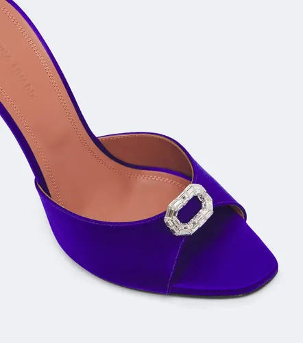 Mini Camelia embellished satin mules - Amina Muaddi - Modalova