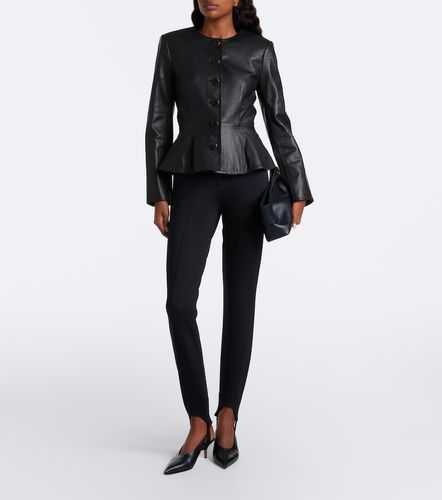 Quinn peplum leather jacket - Veronica Beard - Modalova