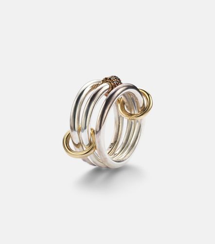 Dion SG sterling stacked ring with black diamonds - Spinelli Kilcollin - Modalova
