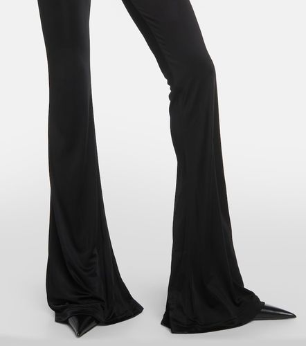 X Dua Lipa gathered jersey flared pants - Versace - Modalova