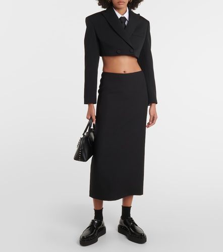 Cropped wool grisaille blazer - Valentino - Modalova