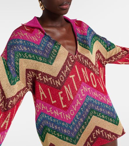 Pullover con intarsi e logo - Valentino - Modalova