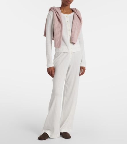Pantalones anchos de algodón con pointelle - Leset - Modalova