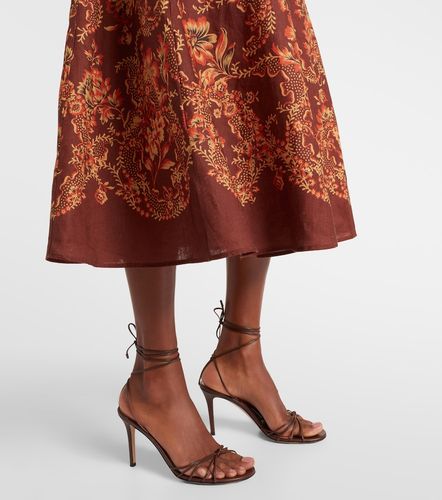 Alémais Vestido midi Seraphina de lino estampado - Alemais - Modalova