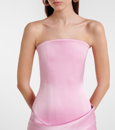 Vestido bustier de crepé de satén drapeado - Alex Perry - Modalova
