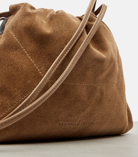 Borsa a tracolla in suede - Brunello Cucinelli - Modalova