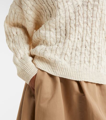 Pullover a trecce in canapa, seta e cotone con paillettes - Brunello Cucinelli - Modalova