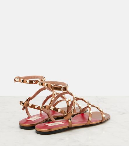 Sandali Rockstud in pelle metallizzata - Valentino Garavani - Modalova