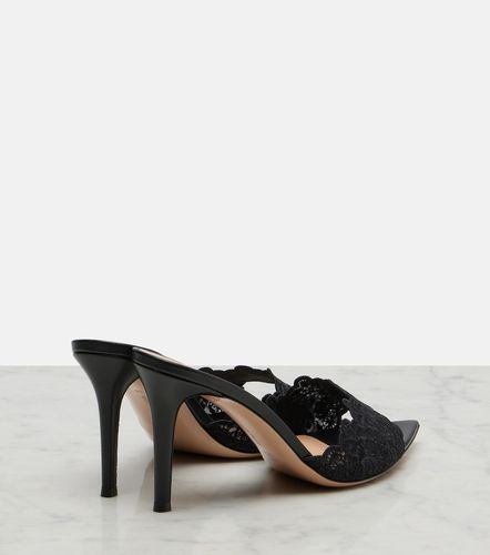 Mules Yvonne de encaje con piel - Gianvito Rossi - Modalova